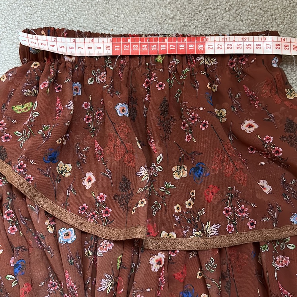 🛍️SALE🛍️ ALLISON NEW YORK Floral Print Ruffled Tiered Mini Skirt (NWOT) - Picture 10 of 12